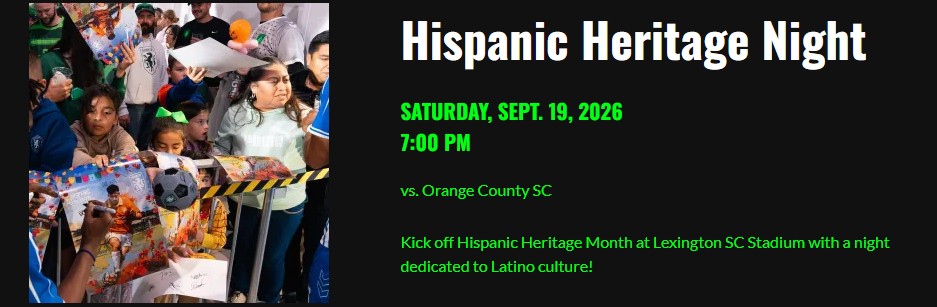 Lexington Sporting Club September 19th